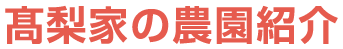 髙梨家の農園紹介