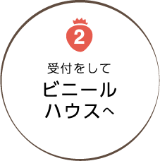 2受付をしてビニールハウスへ